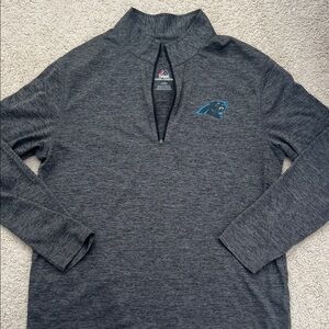 Carolina Panthers Majestic Gray Quarter-Zip Shirt